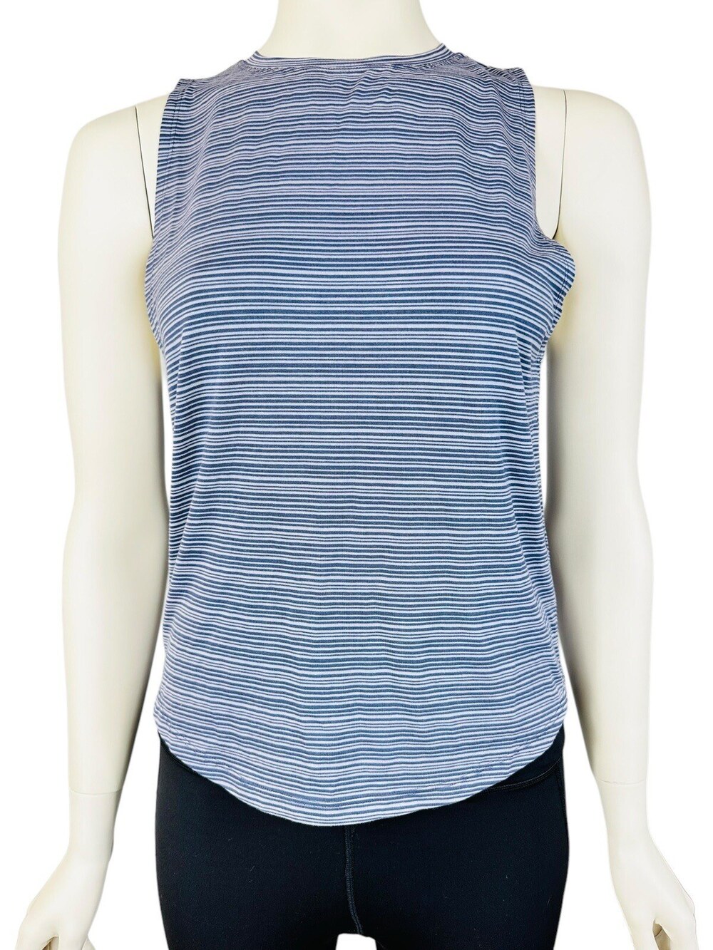 Athleta Cloudlight Muscle Tank Top Women's XXS Blue White Stripe Athelisure